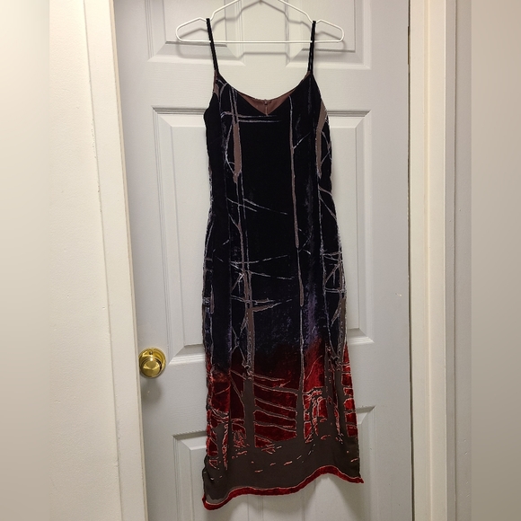 [SOLD]Vintage Tessuto burnt velvet dress, sz S - Picture 1 of 4